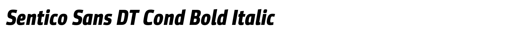 Sentico Sans DT Cond Bold Italic image